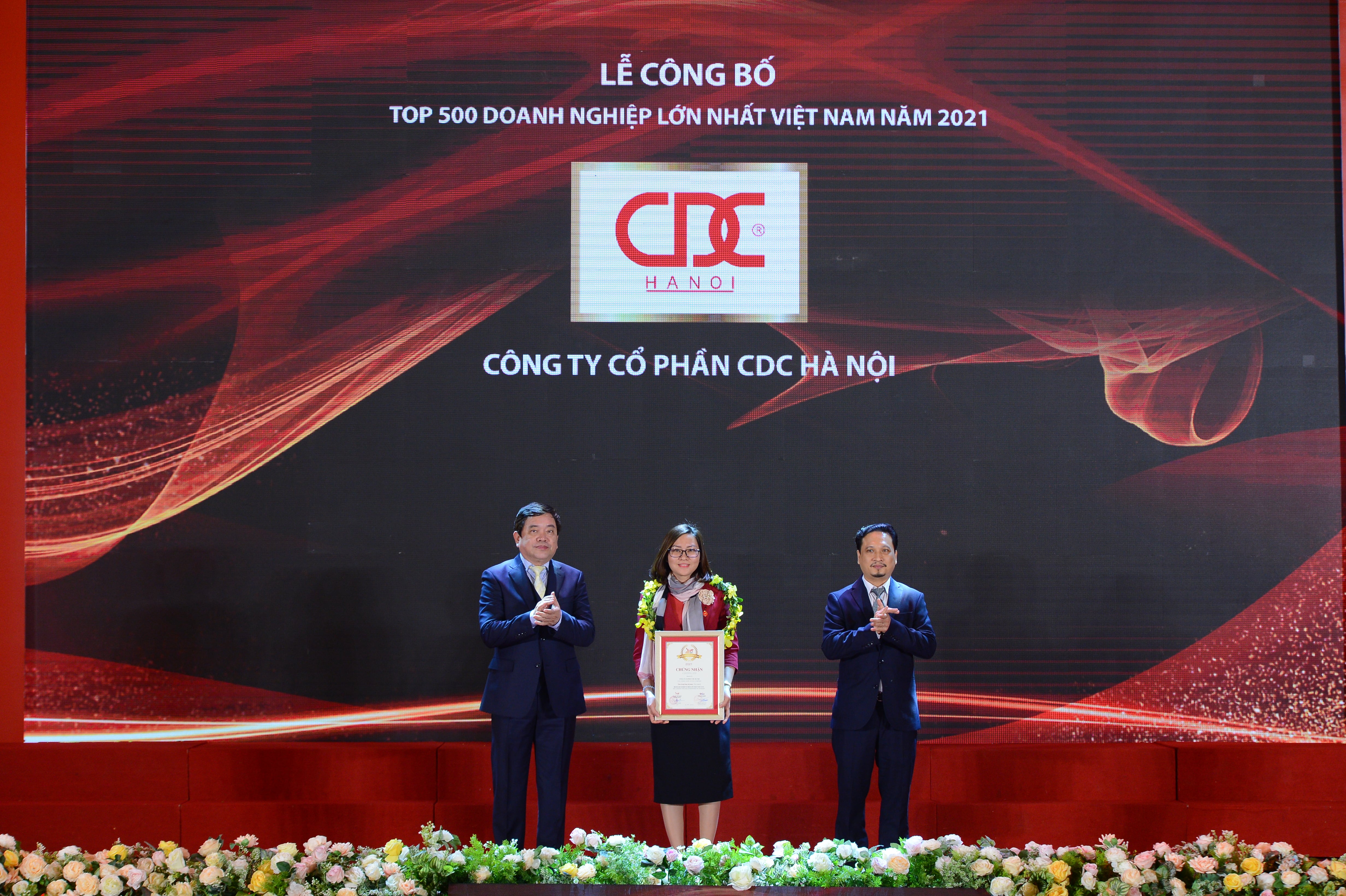 CDC Hà Nội lần thứ 2 liên tiếp lọt top 500 Doanh nghiệp lớn nhất Việt Nam